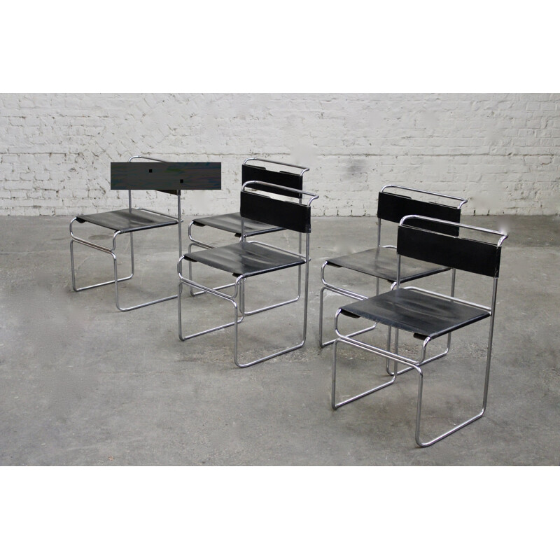 Set of 5 chairs by Giovanni Carini Planula edition, 1967