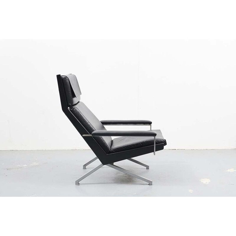 Vintage Lotus armchair in imitation leather by Rob Parry, 1960s