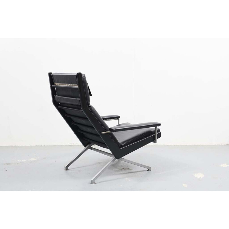 Vintage Lotus armchair in imitation leather by Rob Parry, 1960s