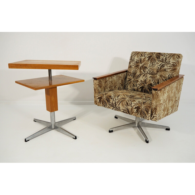 Vintage table and armchair from the Tatra Czech production 1970