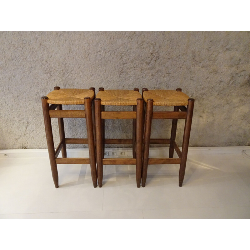 Set of 3 vintage bar stools 1960