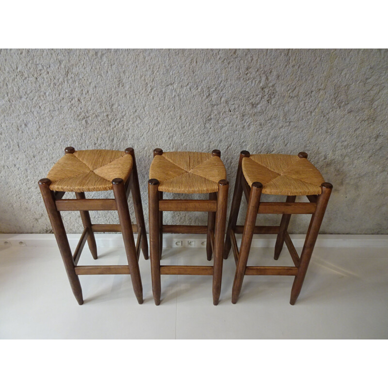 Set of 3 vintage bar stools 1960