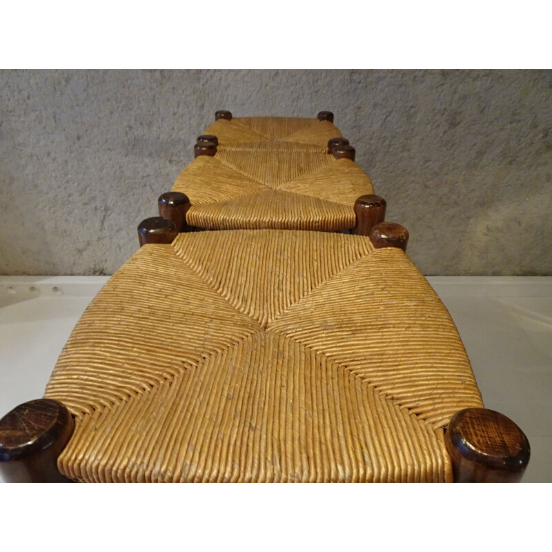 Set of 3 vintage bar stools 1960