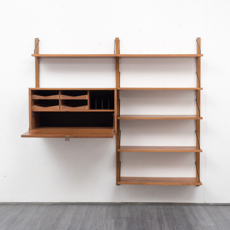 Cado vintage Scandinavian shelving system in walnutwood, Poul CADOVIUS - 1960s