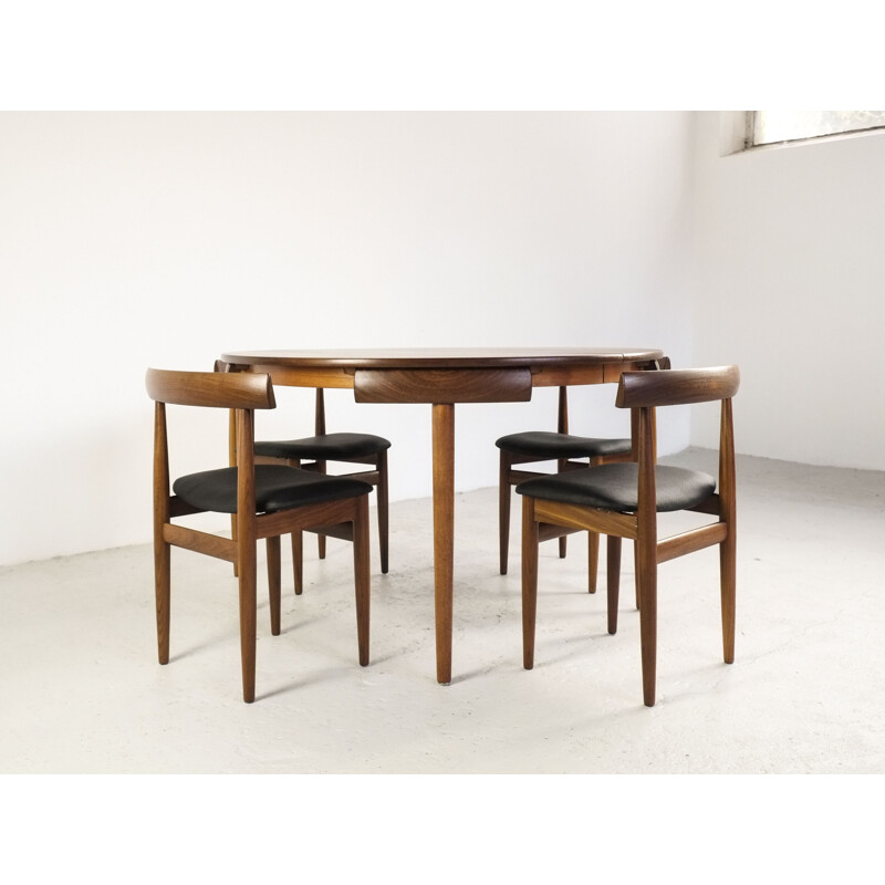 Vintage danish dining set in teak by Hans Olsen for Frem Røjle 1970