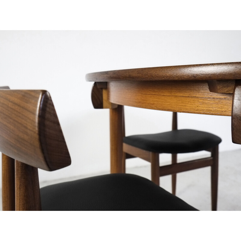 Vintage danish dining set in teak by Hans Olsen for Frem Røjle 1970