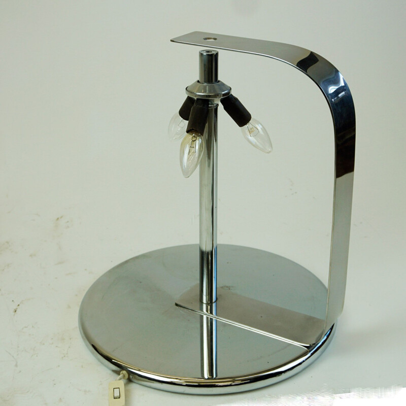Italian Midcentury Modern Chrome Table Lamp Alvise by Luigi Massoni for Guzzini