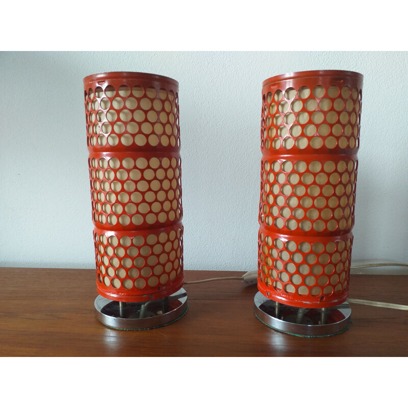 Pair of vintage table Lamps Napako, 1960