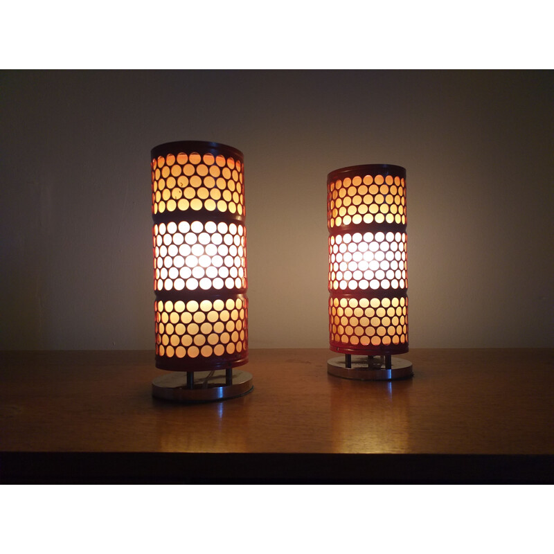 Paar vintage Napako tafellampen, 1960