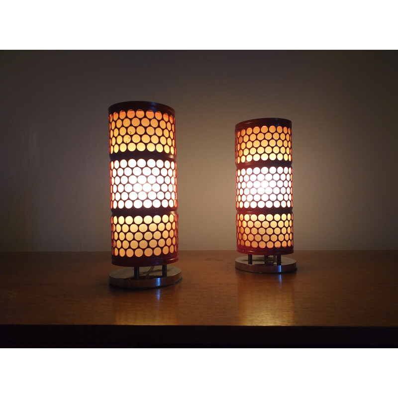 Pair of vintage table Lamps Napako, 1960