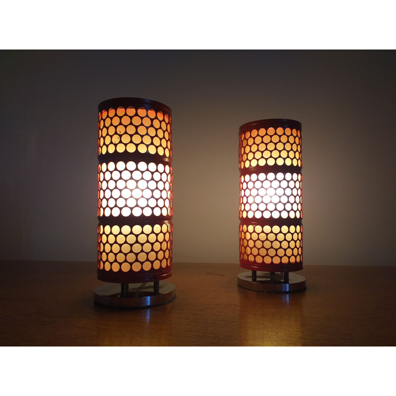 Pair of vintage table Lamps Napako, 1960