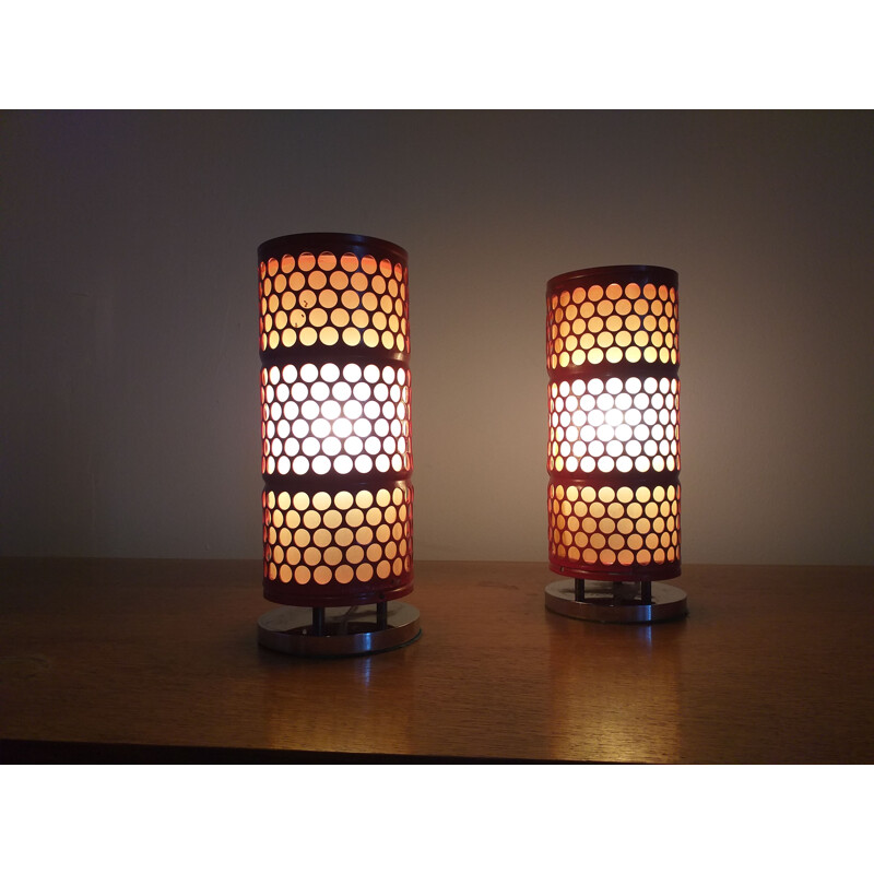 Pair of vintage table Lamps Napako, 1960