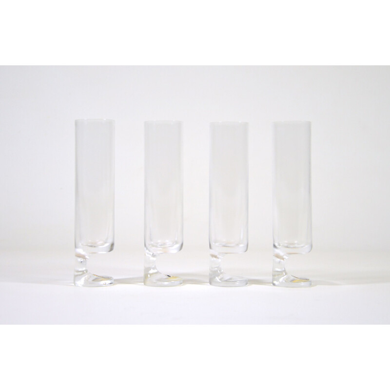 Smoke Series 4 Flute Glasses By Joe Colombo For Arnolfo Di Cambio, 1963