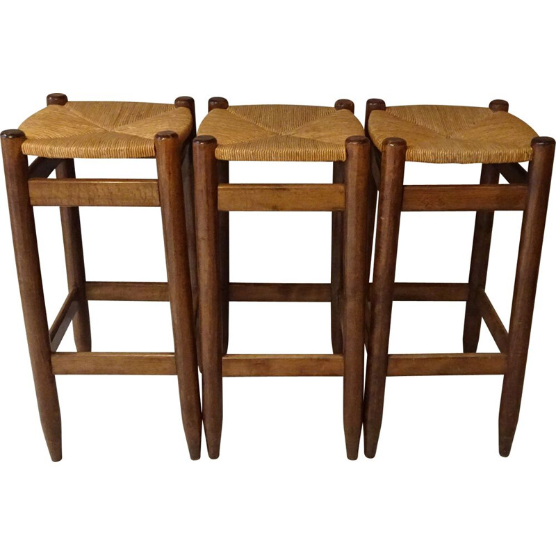 Set of 3 vintage bar stools 1960