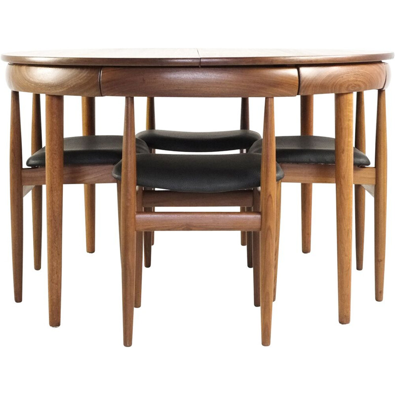 Vintage danish dining set in teak by Hans Olsen for Frem Røjle 1970