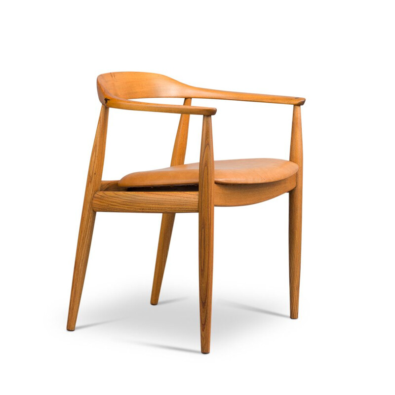 Danish mid-century oak desk chair by Illum Wikkelsø for Niels Eilersen, 1950s