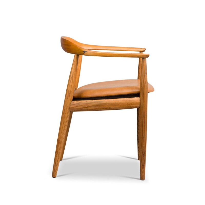 Danish mid-century oak desk chair by Illum Wikkelsø for Niels Eilersen, 1950s