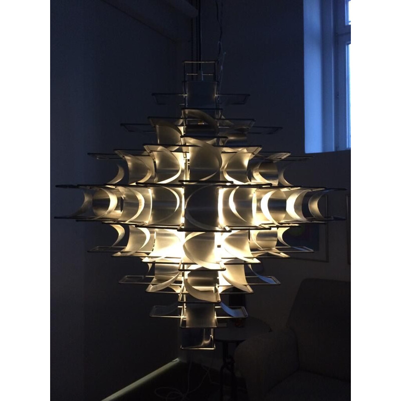 Vintage Max Sauze "Cassiopée" chandelier 1970