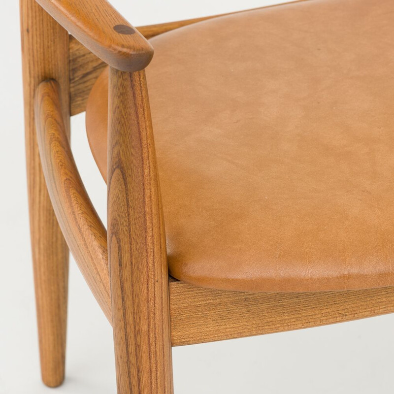Danish mid-century oak desk chair by Illum Wikkelsø for Niels Eilersen, 1950s