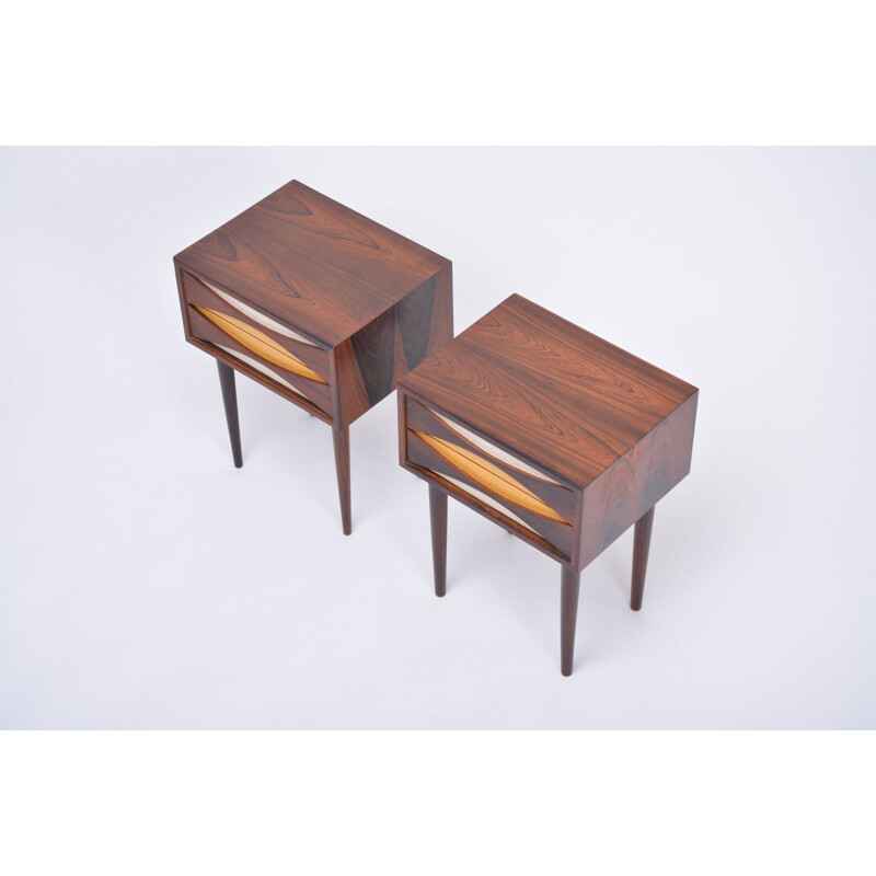 Pair of Rosewood nightstands by Niels Clausen, circa 1960s