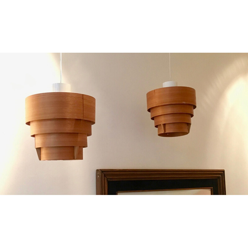 Pair of vintage Scandinavian pendant lights by Hans-Agne Jakobsson, 1960s