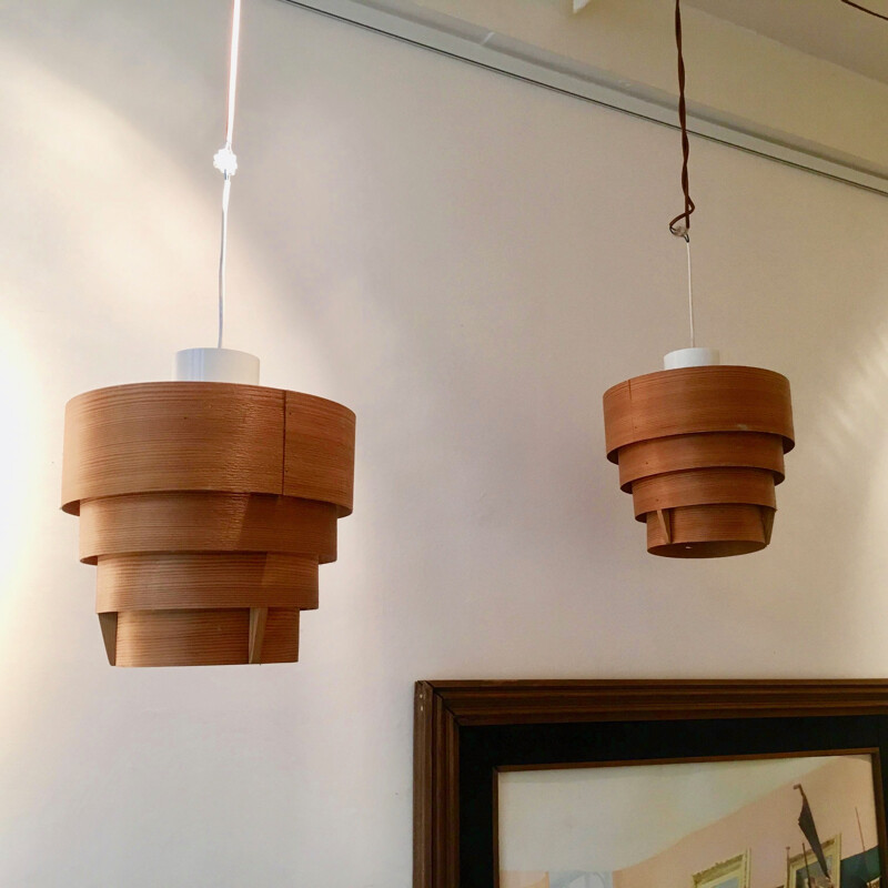 Pair of vintage Scandinavian pendant lights by Hans-Agne Jakobsson, 1960s