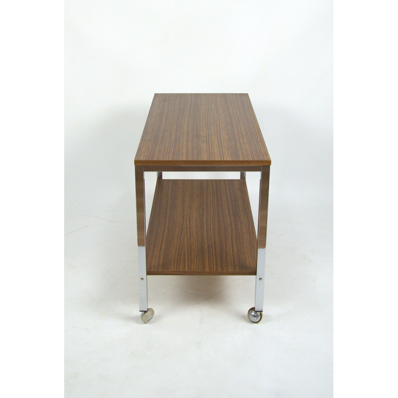 Mesa auxiliar vintage con ruedas, 1970