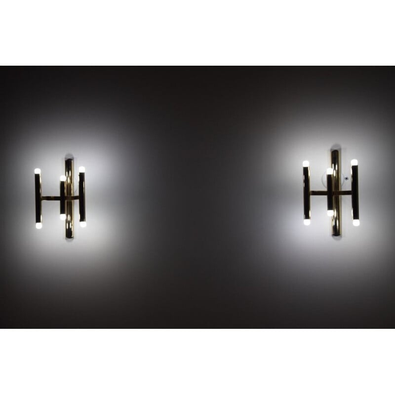 Pair of Sciolari vintage wall lights, 1960-1970