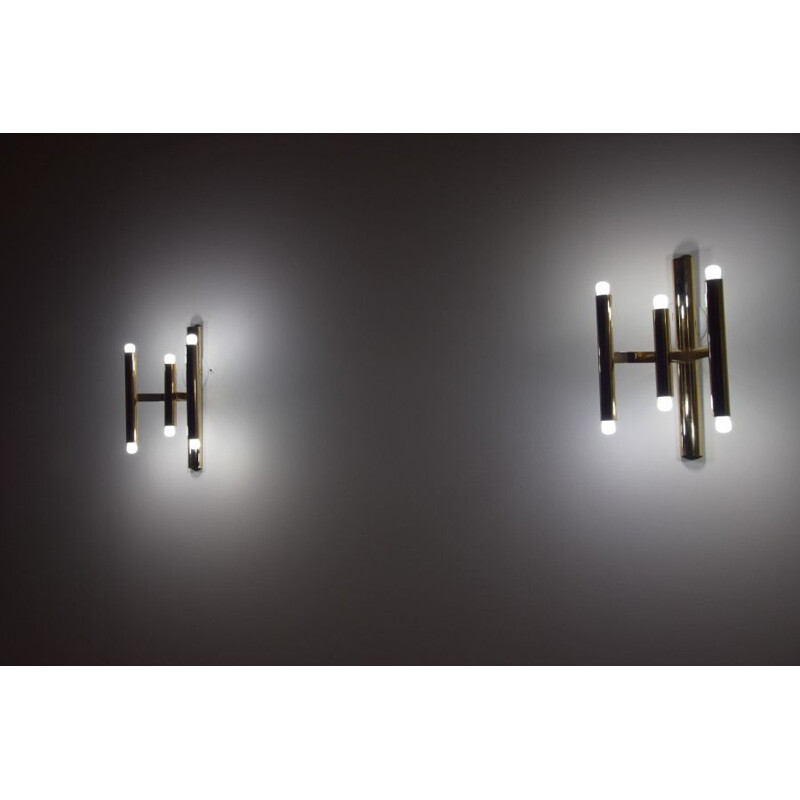 Pair of Sciolari vintage wall lights, 1960-1970