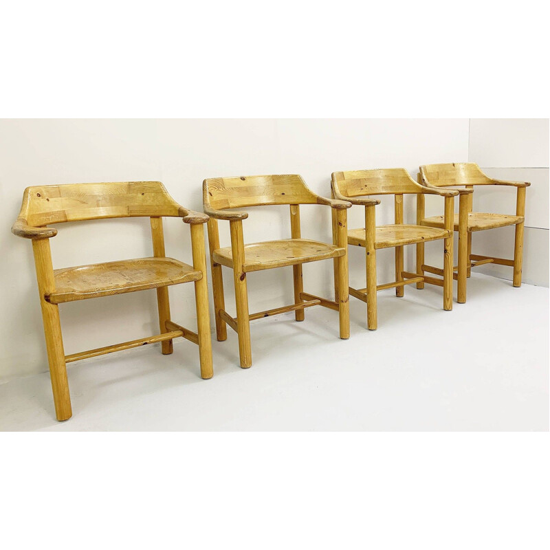 Conjunto de 4 cadeiras de braços vintage