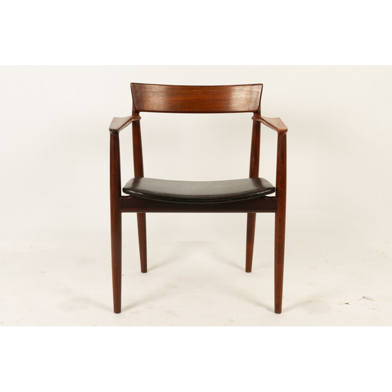 Vintage Danish Rosewood Armchair by Henry Rosengren Hansen for Brande Møbelindustri, 1960s