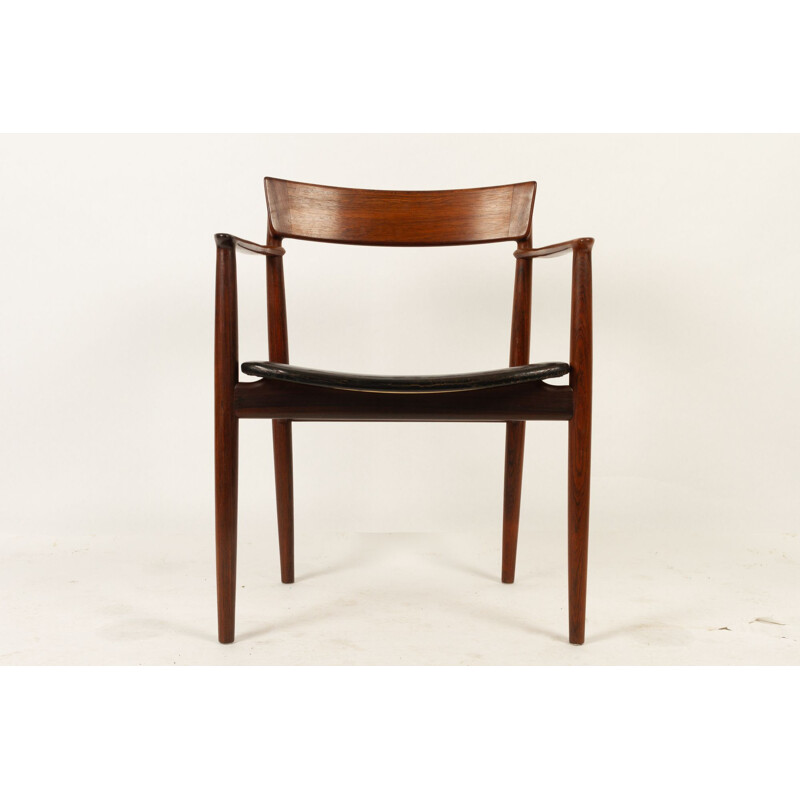 Vintage Danish Rosewood Armchair by Henry Rosengren Hansen for Brande Møbelindustri, 1960s