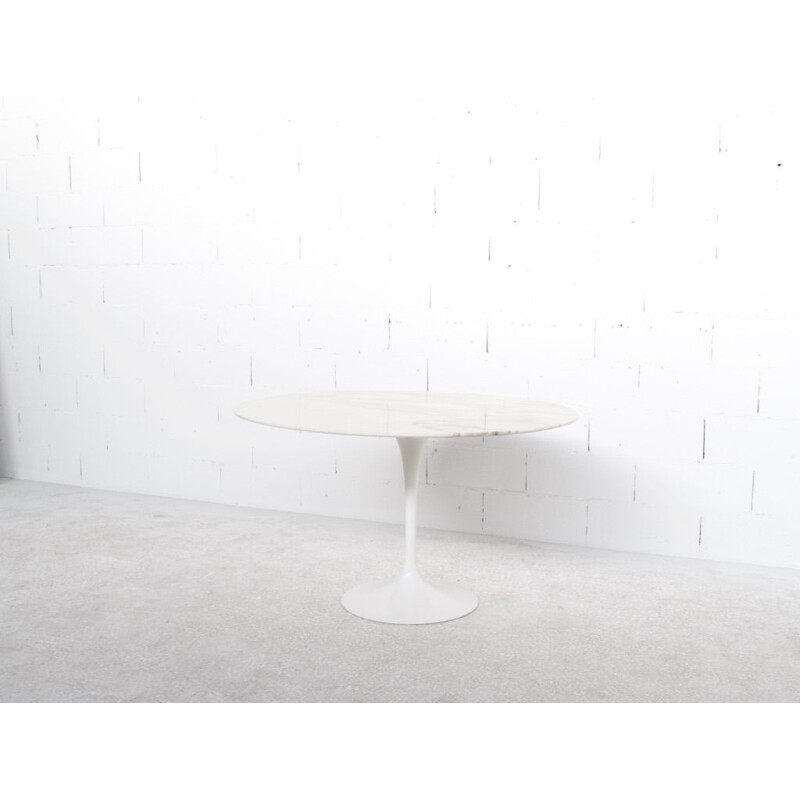 Table à repas vintage en marbre par Eero Saarinen pour Knoll International, 1970