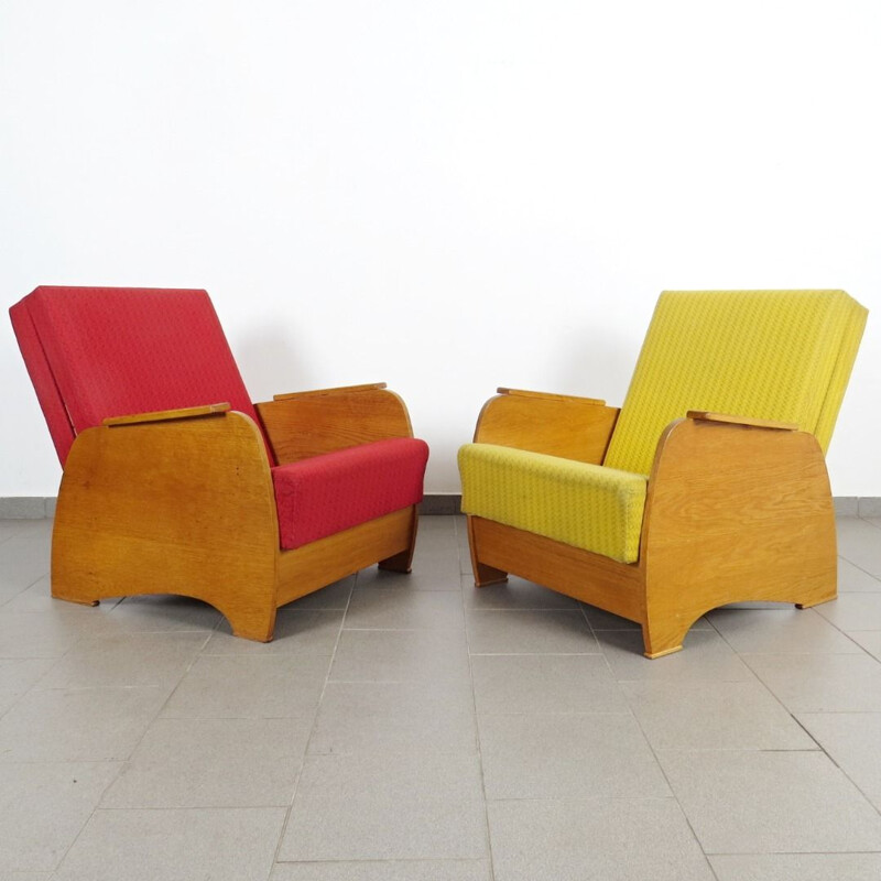 Pair of vintage folding armchairs, 1970s