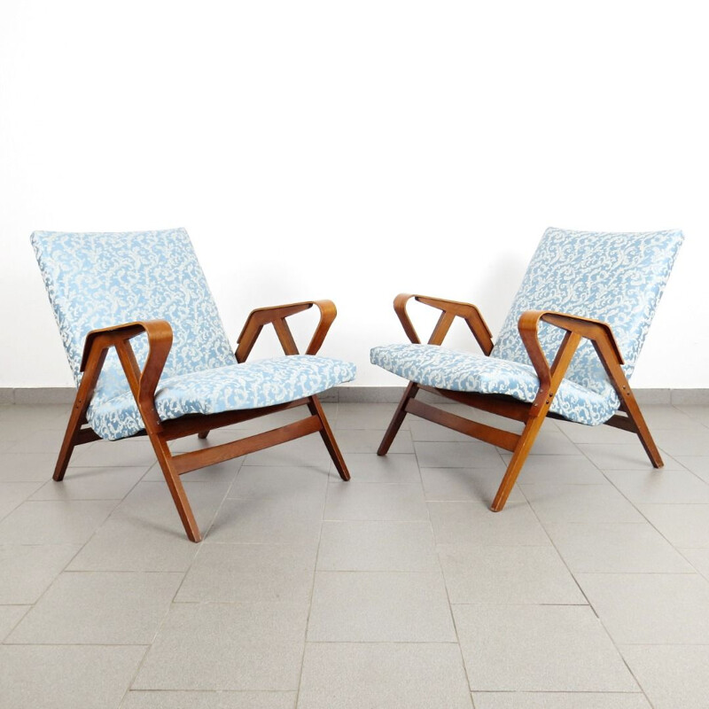 Ein Paar Vintage-Sessel aus Holz von František Jirák, Tschechoslowakei 1970