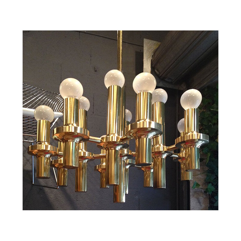 Brass chandelier - 1960s