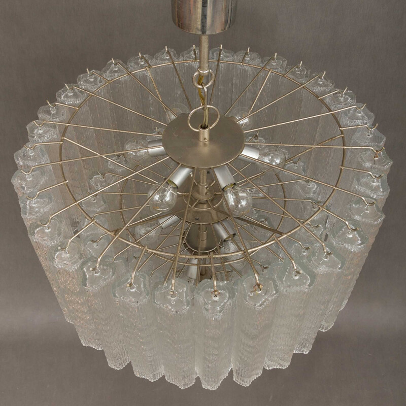 Lustre vintage en verre de Murano par Venini, 1960