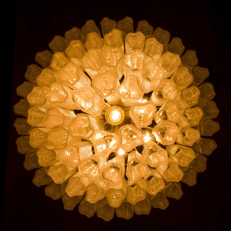 Vintage Venini Murano glass chandelier 1960