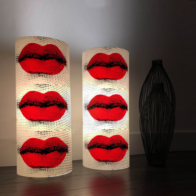 Large vintage floor or table lamp Pietro Fornasetti, Italy1990