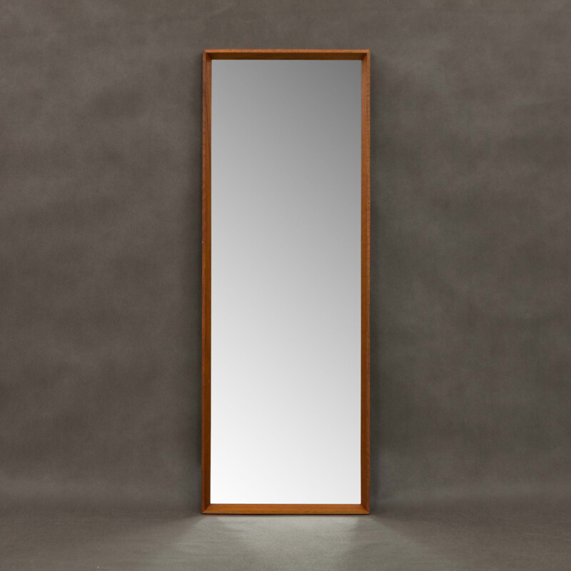 Danish teak minimalist mirror