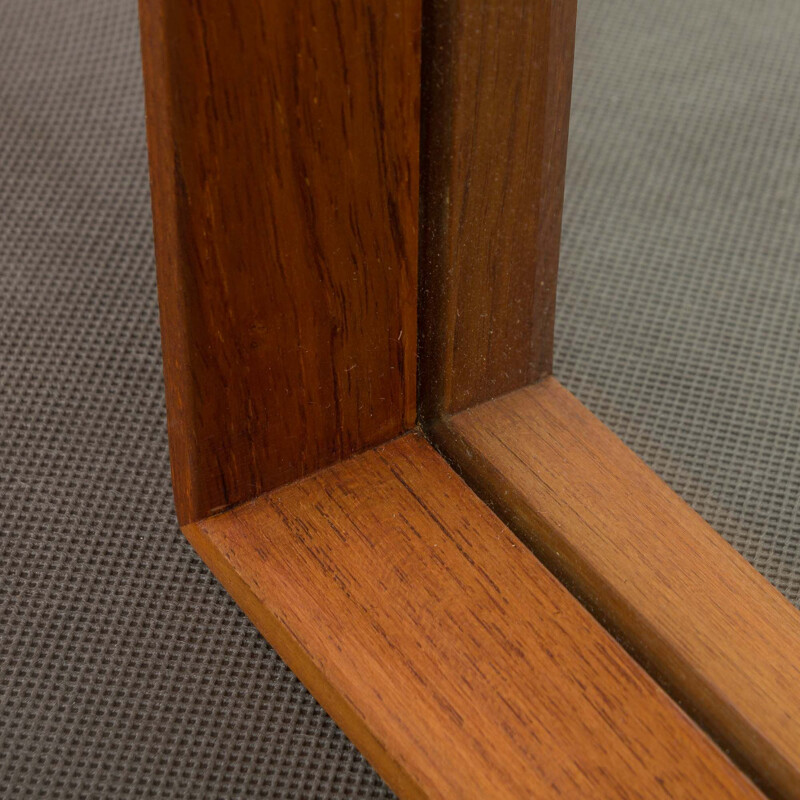 Danish teak minimalist mirror