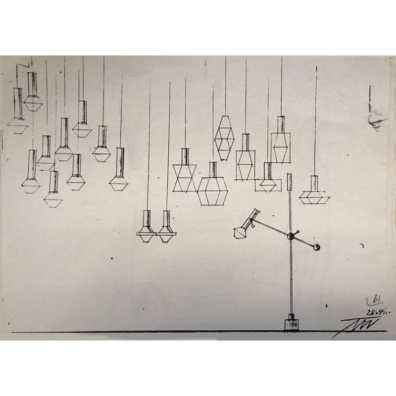 Vintage K2 lamp by Tapio Wirkkkala, idman edition, 1960