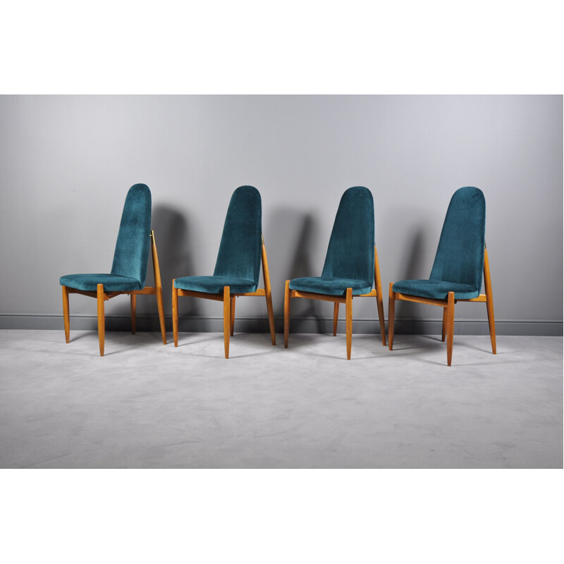 Mid Century Modern Chairs by Miroslav Navratil,1950s,set of 4