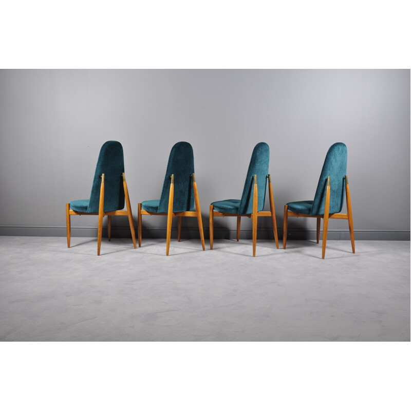 Mid Century Modern Chairs by Miroslav Navratil,1950s,set of 4