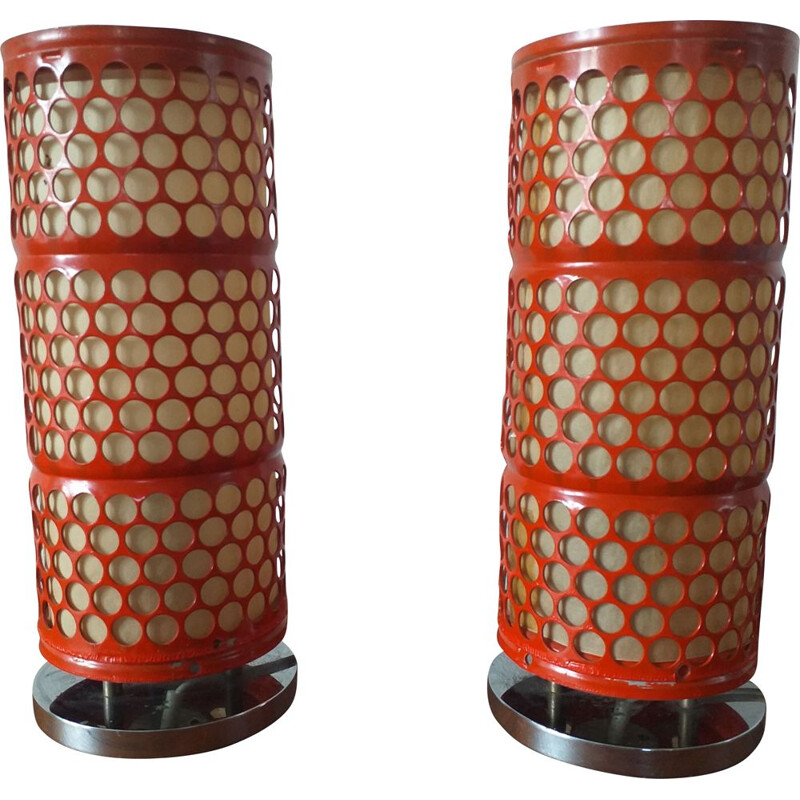 Pair of vintage table Lamps Napako, 1960