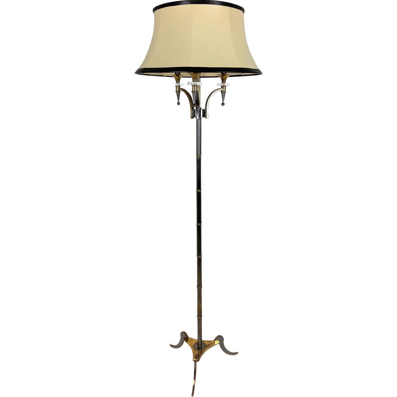 Vintage brass floor lamp by Maison Jansen 1950