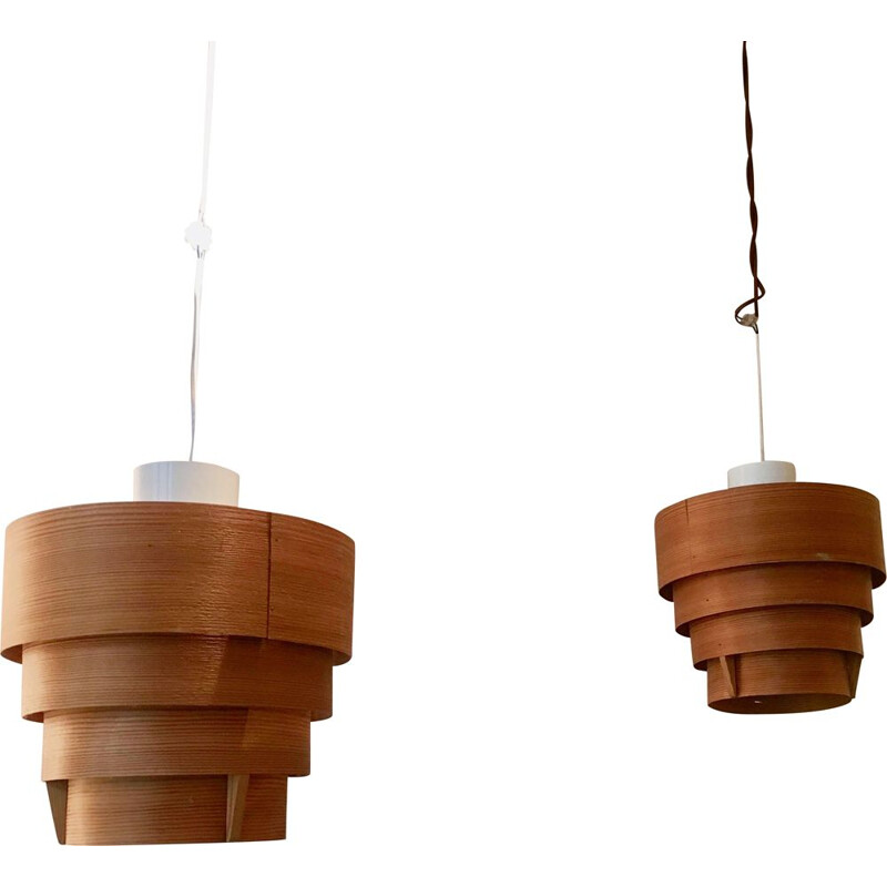 Pair of vintage Scandinavian pendant lights by Hans-Agne Jakobsson, 1960s