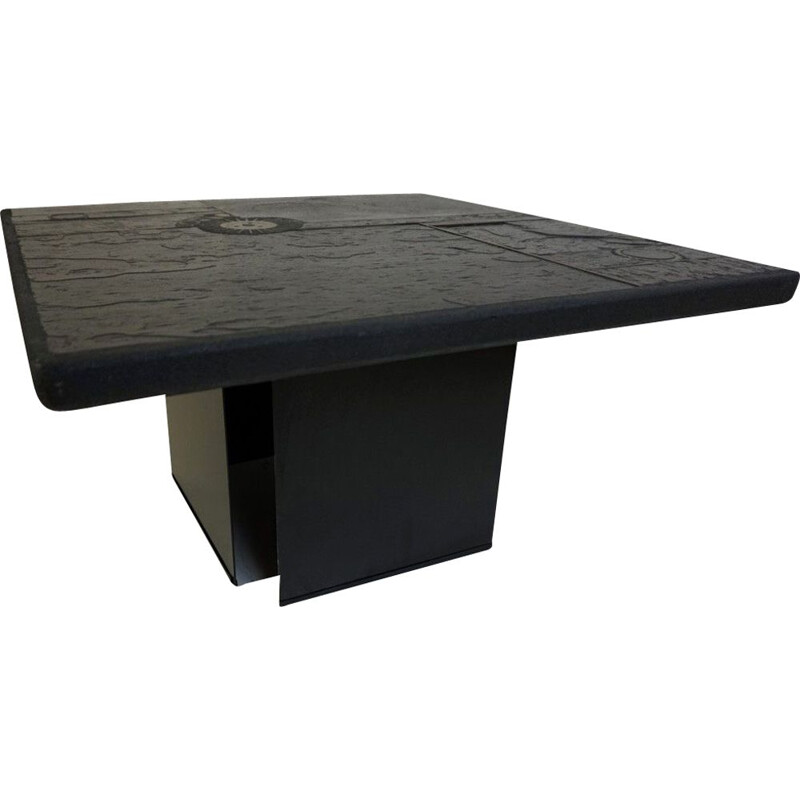 Small Brutalist Coffee Table, Side Table from Paul Kingma, 1980s