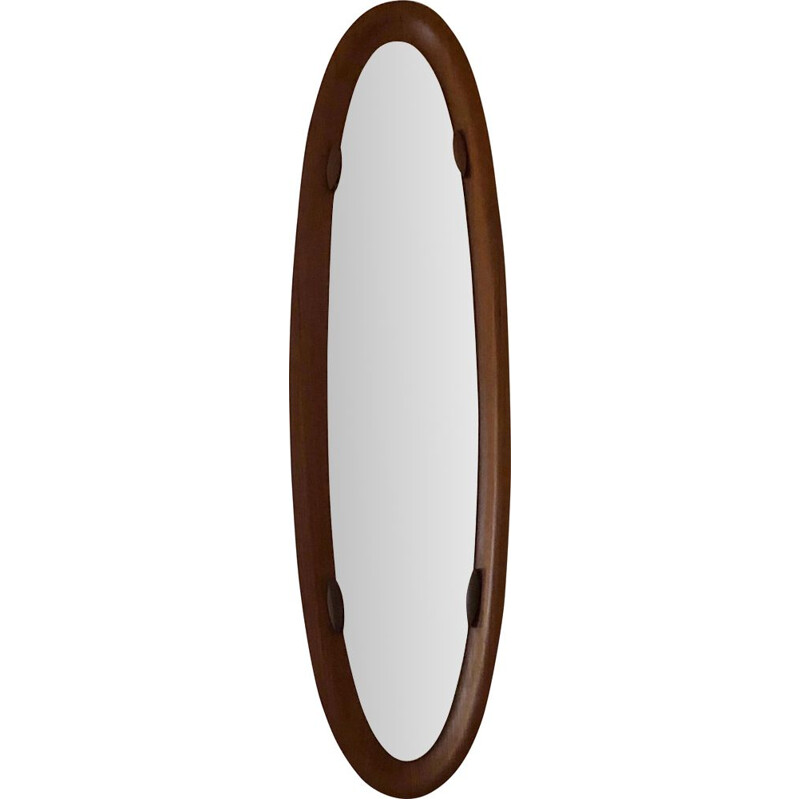 Vintage teak mirror, Italy, 1960