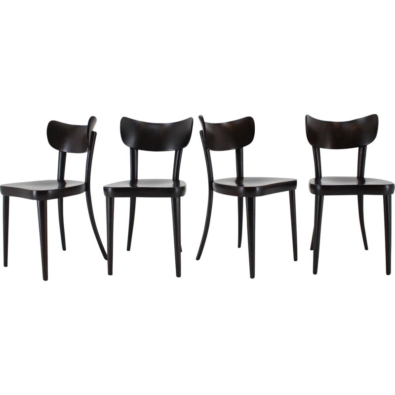 Set of 4 vintage Dining Chairs by Thon Thonet, 1960s